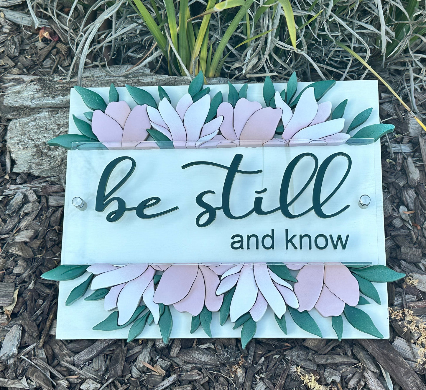 Be Still and Know Floral Artwork