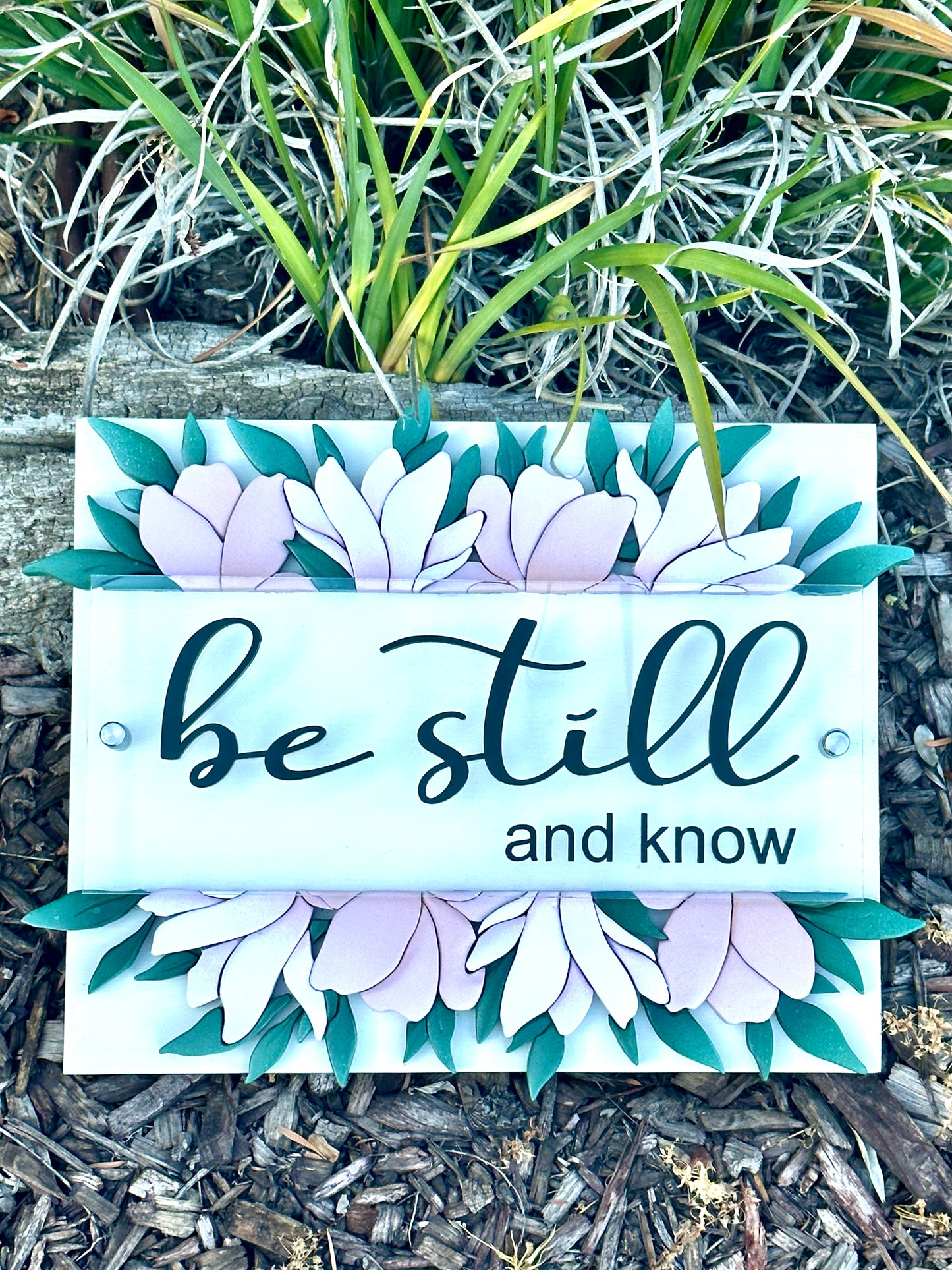 Be Still and Know Floral Artwork