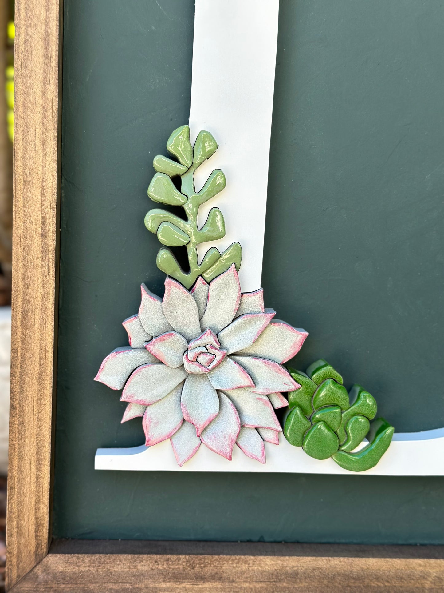 Succulent Monogram Sign