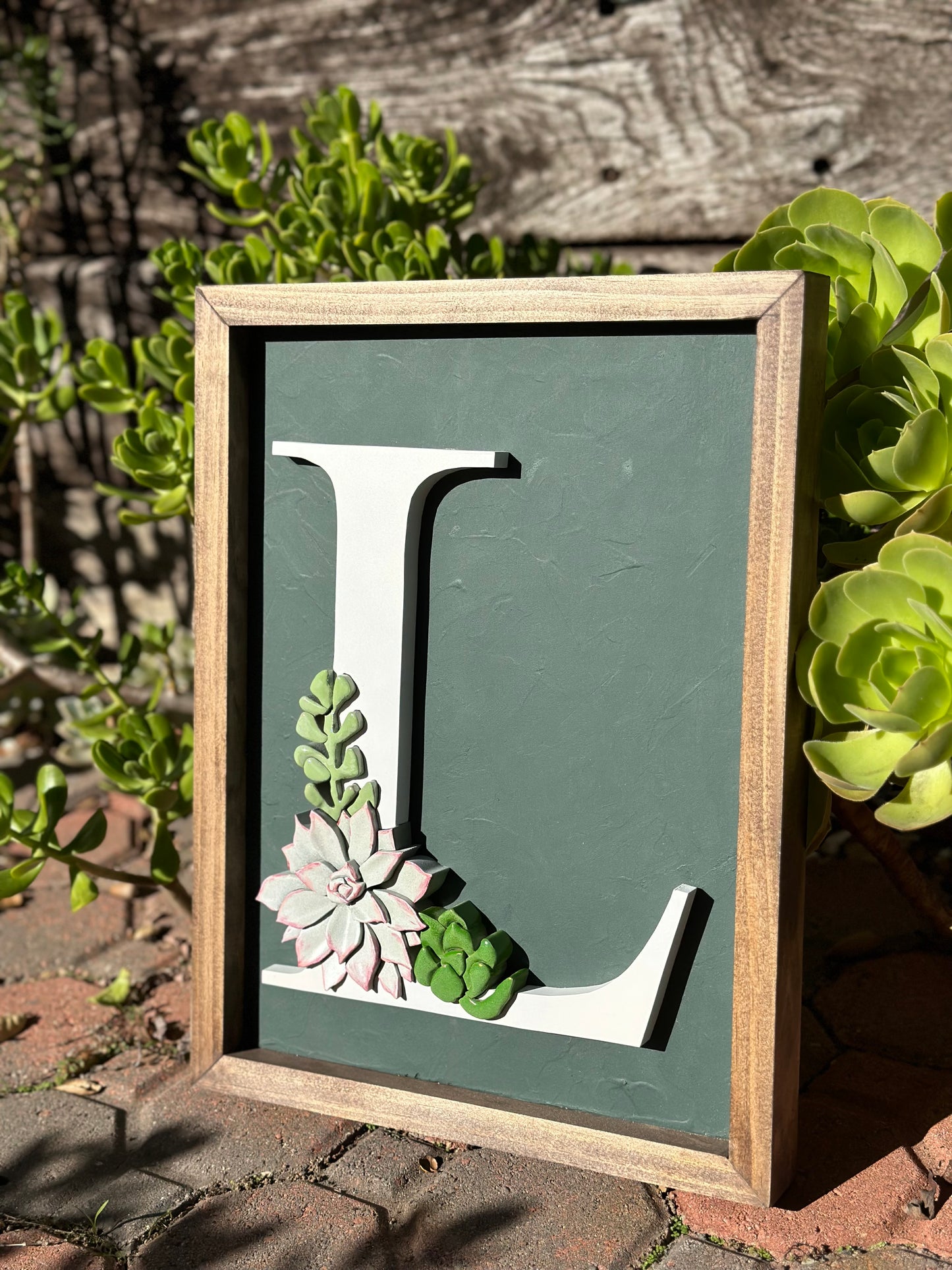 Succulent Monogram Sign