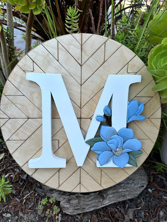 Magnolia Monogram Sign