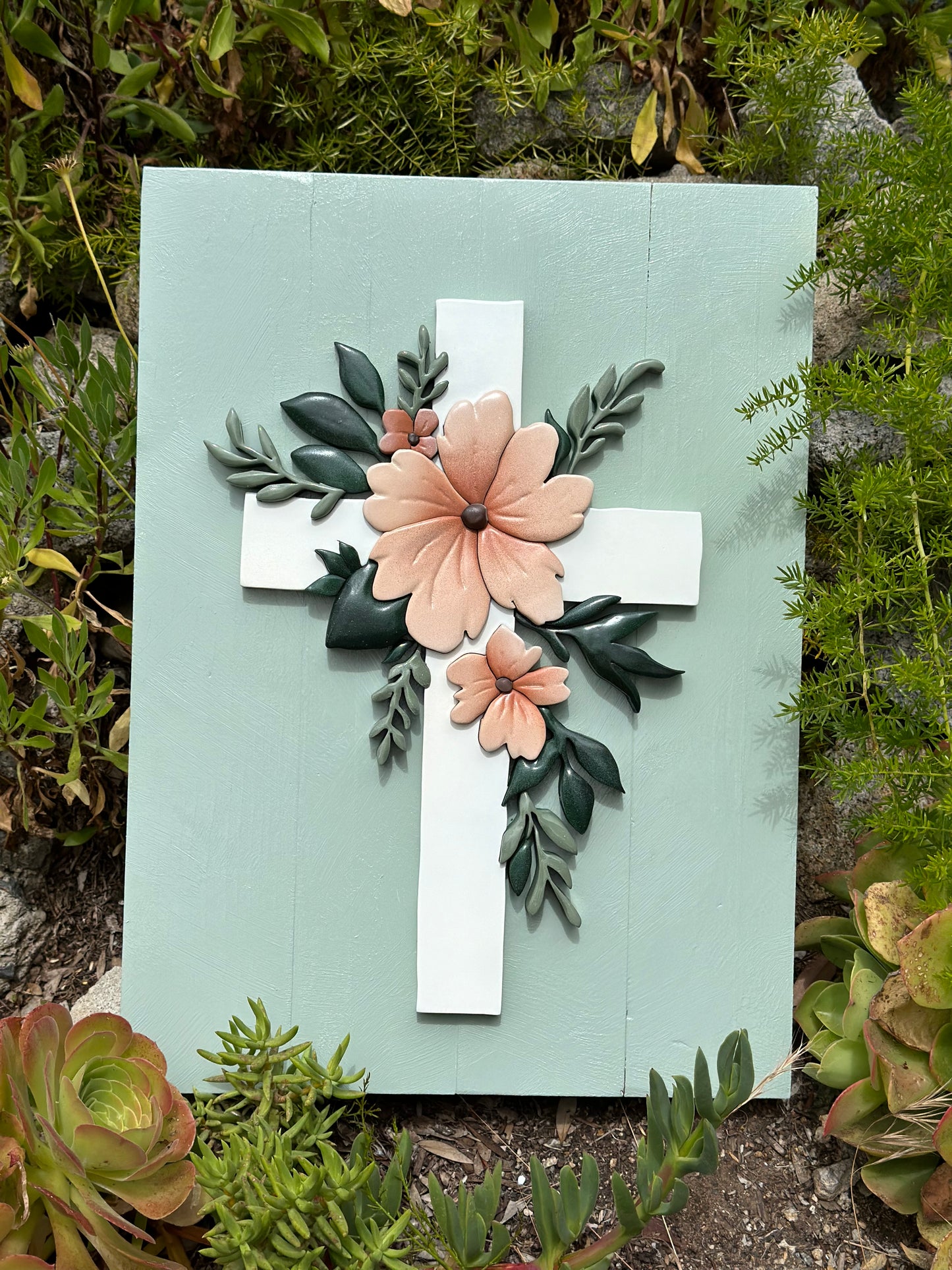 Floral Cross Sign